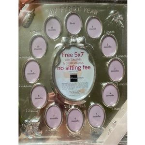 NWT | Bright Future | My First Year Photo Frame | silver